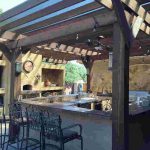 A professionally finished outdoor kitchen