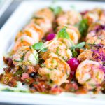 Microgreens on a shrimp platter