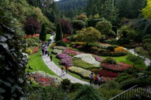 Butchart Gardens classic view of their world famous garden