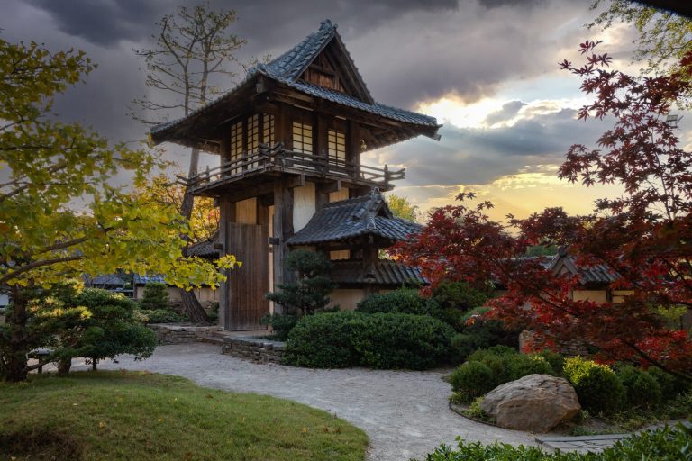 Japanese garden at the Fort Worth Botanical Garden