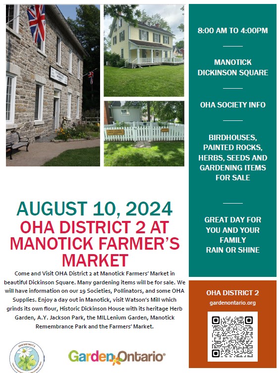 OHA District 2 at Manotick Farmers Market