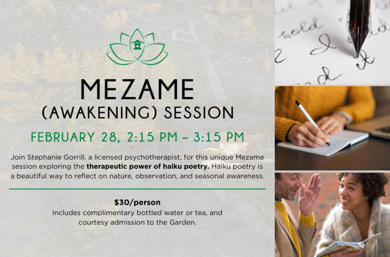 Mezame (Awakening) Session: Therapeutic Haiku Poetry