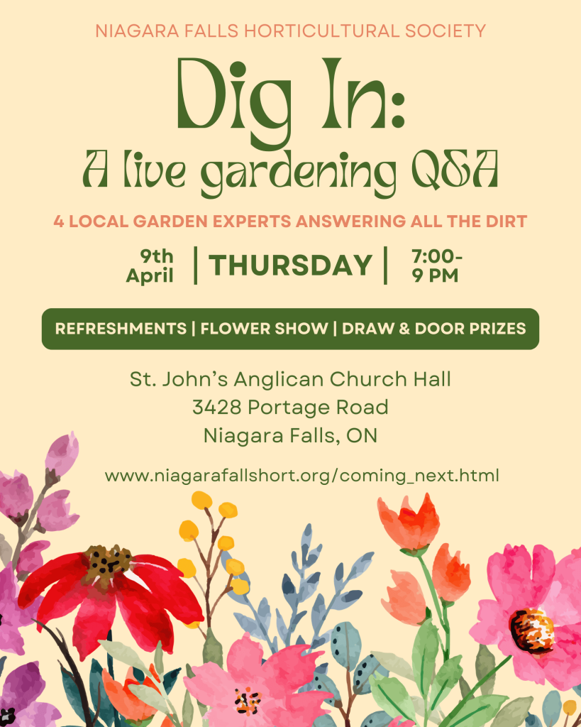 Niagara Falls Horticultural Society: Dig In:  Live Garden Q & A