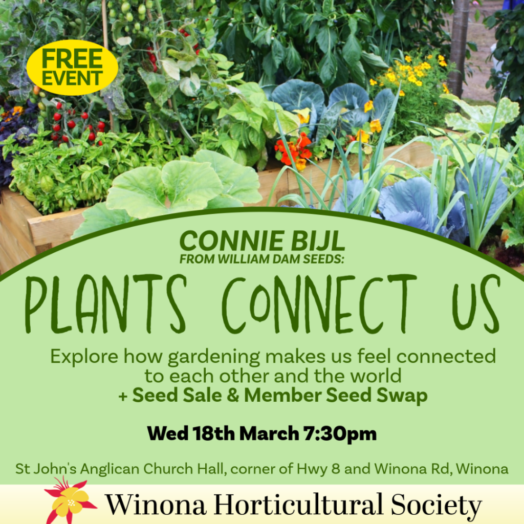 Winona Horticultural Society monthly meeting and speaker