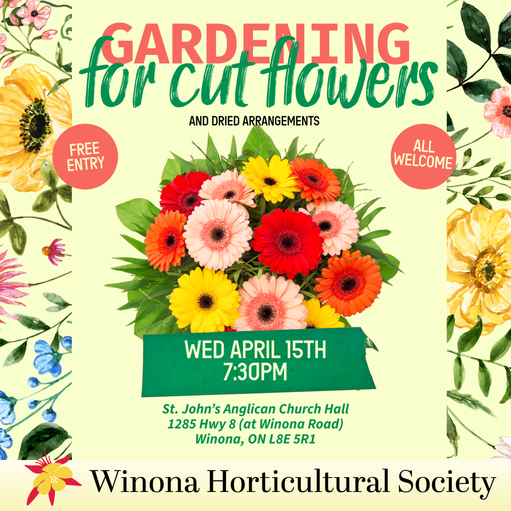 Winona Horticultural Society April Meeting and Speaker