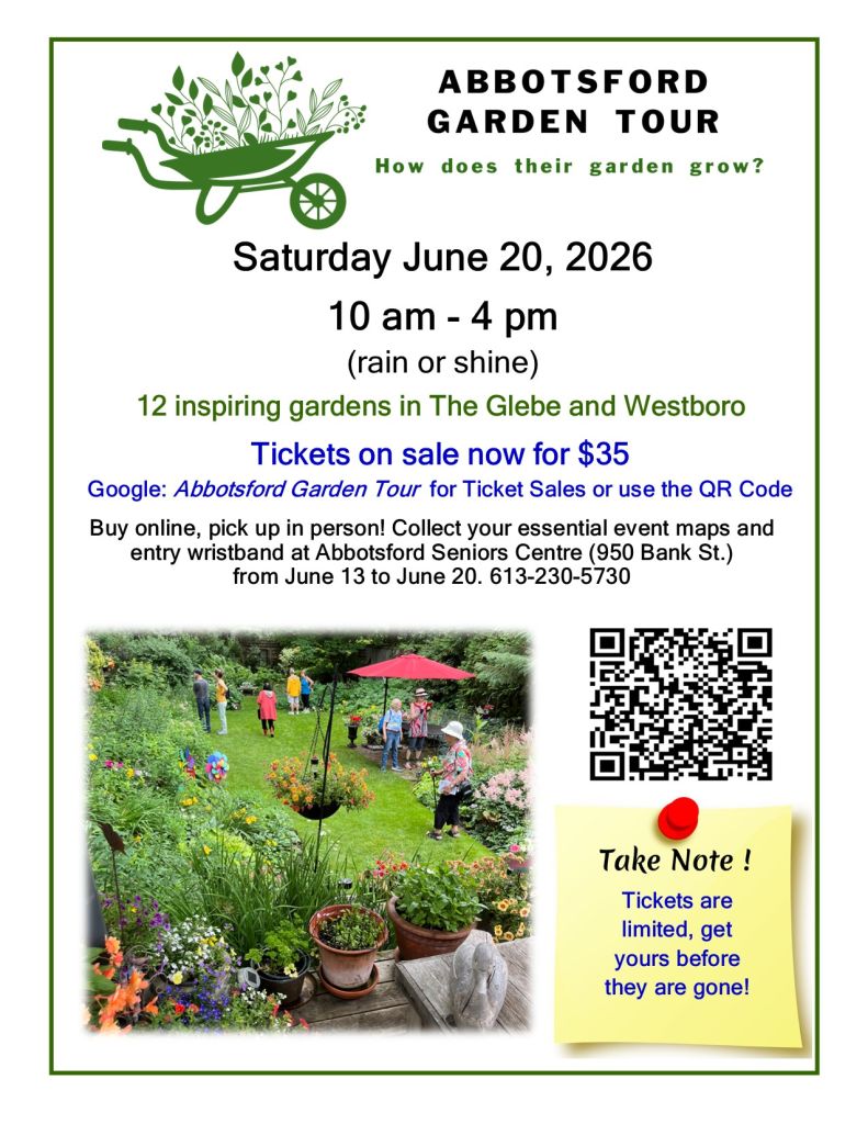 Abbotsford Garden Tour 2026