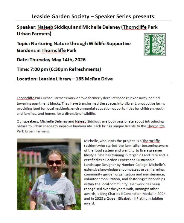 Nurturing Nature through Wildlife Supportive Gardens in Thorncliffe Park