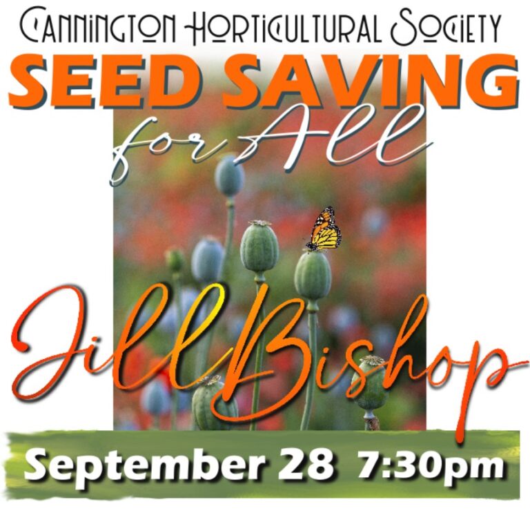 CHS September Meeting “SEED SAVING FOR ALL”