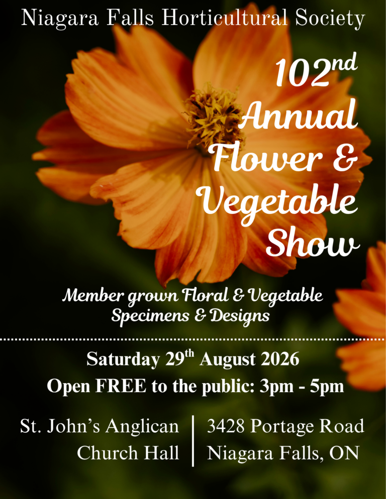 Niagara Falls Horticultural Society 102nd Annual Flower & Vegetable Show